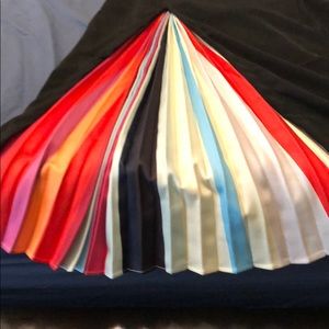 LBD with a subtle pop of fun colored pleats